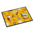 Carolines Treasures Drinks and Cocktails Gold Indoor or Outdoor Mat, 18 x 27 in. BB5202MAT